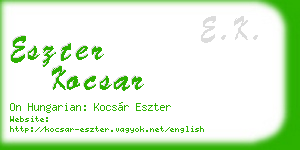 eszter kocsar business card